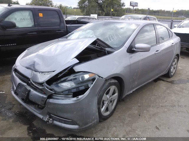 1C3CDFBB7GD660336 - 2016 DODGE DART SXT GRAY photo 2