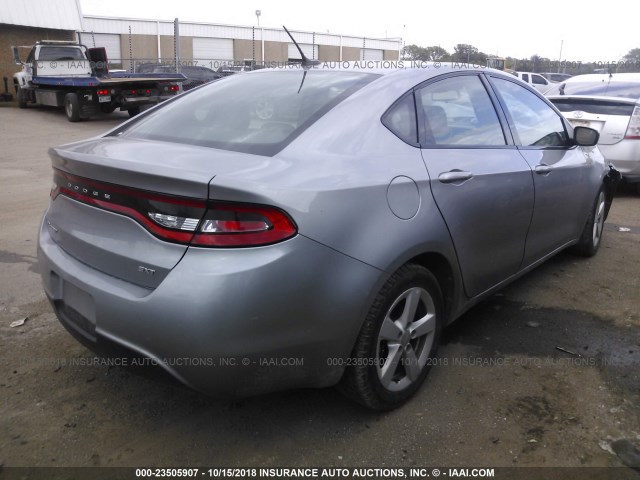 1C3CDFBB7GD660336 - 2016 DODGE DART SXT GRAY photo 4