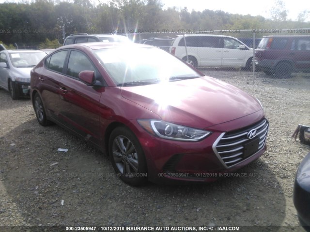 5NPD84LF8JH390190 - 2018 HYUNDAI ELANTRA SEL/VALUE/LIMITED RED photo 1