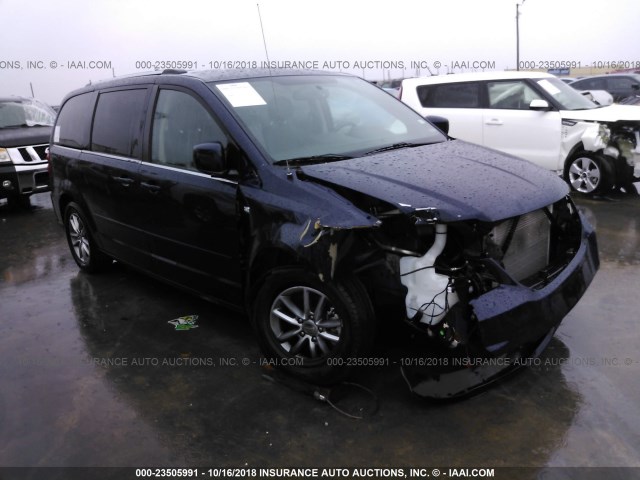 2C4RDGCG5ER462550 - 2014 DODGE GRAND CARAVAN SXT BLUE photo 1