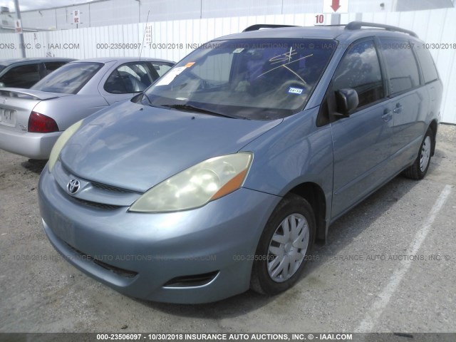 5TDZA23C56S505057 - 2006 TOYOTA SIENNA CE/LE BLUE photo 2