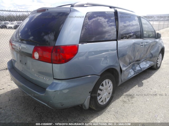 5TDZA23C56S505057 - 2006 TOYOTA SIENNA CE/LE BLUE photo 4