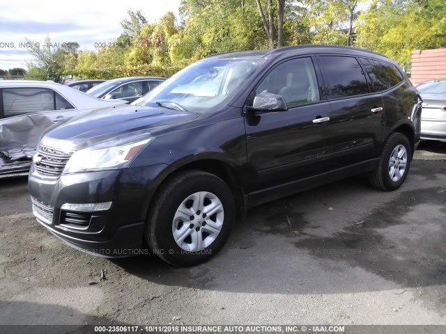 1GNKRFED5HJ179081 - 2017 CHEVROLET TRAVERSE LS BROWN photo 2