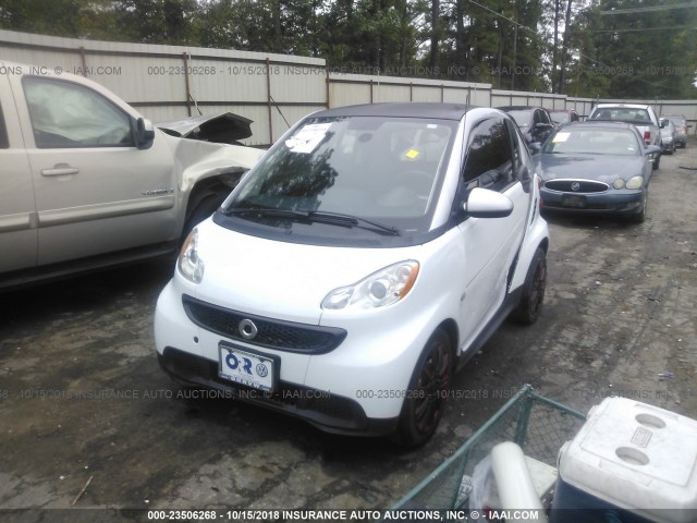 WMEEJ3BA2EK733383 - 2014 SMART FORTWO PURE/PASSION WHITE photo 2