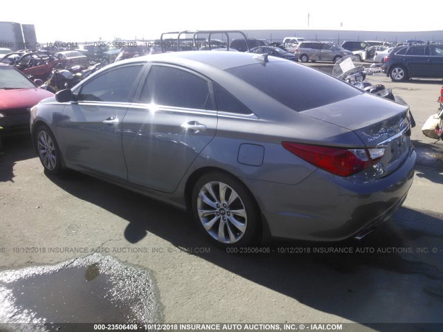 5NPEC4AC0CH360342 - 2012 HYUNDAI SONATA SE/LIMITED GRAY photo 3