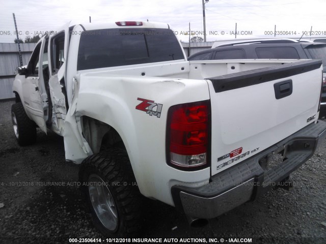 3GTEK33329G273361 - 2009 GMC SIERRA K1500 SLT WHITE photo 3