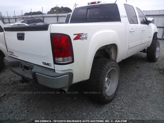 3GTEK33329G273361 - 2009 GMC SIERRA K1500 SLT WHITE photo 4