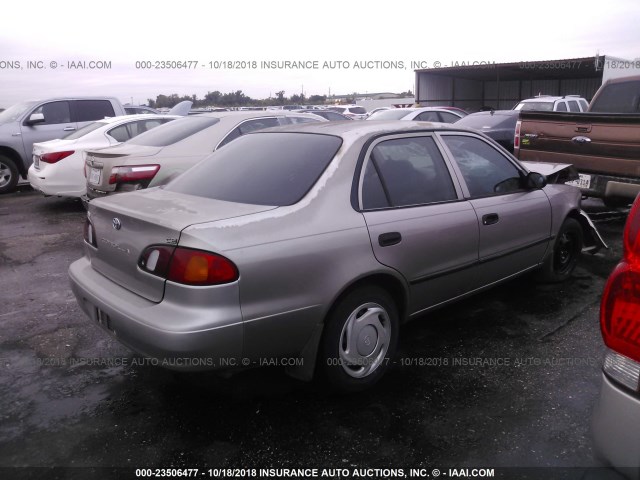 1NXBR12E8XZ238089 - 1999 TOYOTA COROLLA VE/CE/LE TAN photo 4