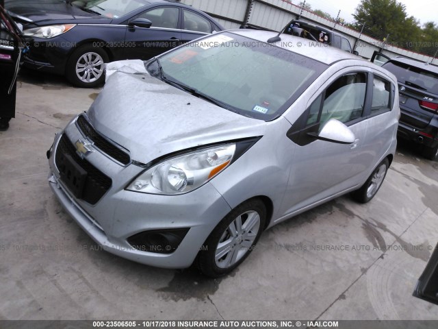 KL8CB6S90EC583237 - 2014 CHEVROLET SPARK LS SILVER photo 2