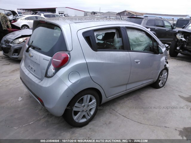 KL8CB6S90EC583237 - 2014 CHEVROLET SPARK LS SILVER photo 4