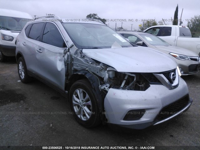 KNMAT2MT1FP551095 - 2015 NISSAN ROGUE S/SL/SV SILVER photo 1