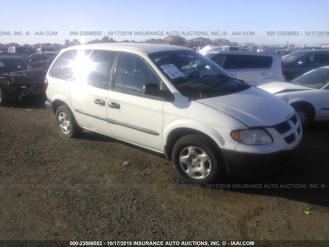 1B4GP25332B601755 - 2002 DODGE CARAVAN SE WHITE photo 1