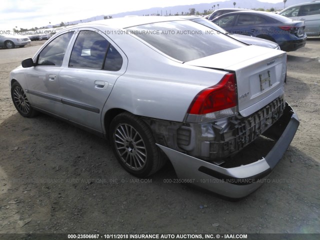 YV1RS59V342331138 - 2004 VOLVO S60 2.5T SILVER photo 3