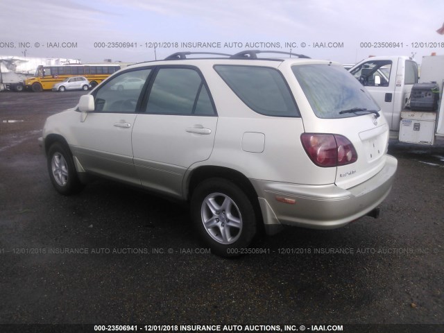 JT6GF10U7Y0048863 - 2000 LEXUS RX 300 WHITE photo 3