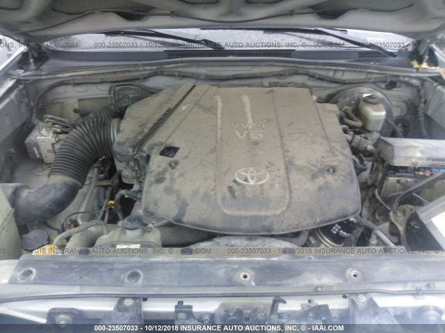 5TELU42N26Z228107 - 2006 TOYOTA TACOMA DOUBLE CAB 银色 照片 10