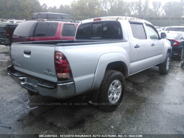 5TELU42N26Z228107 - 2006 TOYOTA TACOMA DOUBLE CAB 银色 照片 4