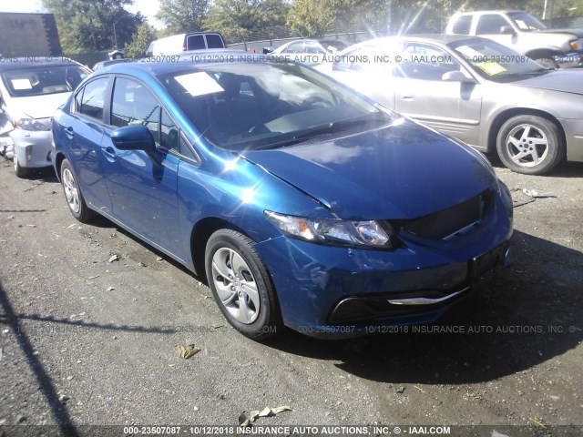 19XFB2F51FE225451 - 2015 HONDA CIVIC BLUE photo 1