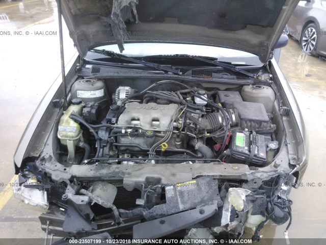 1G1ND52J82M601321 - 2002 CHEVROLET MALIBU GOLD photo 10