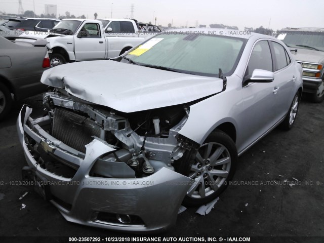 1G11E5SA3DF267668 - 2013 CHEVROLET MALIBU 2LT SILVER photo 2