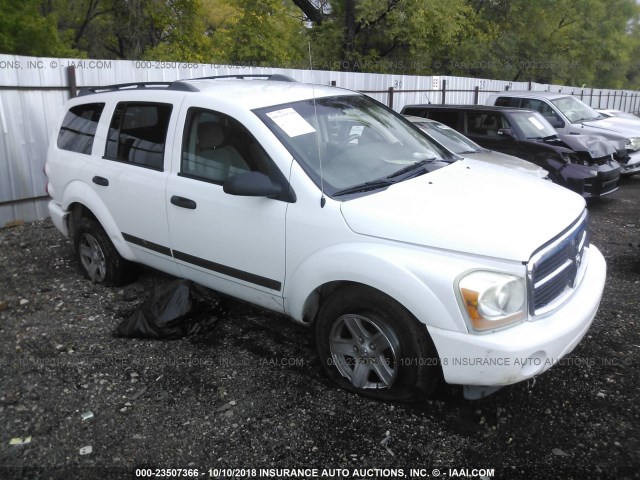 1D4HB48N46F135513 - 2006 DODGE DURANGO SLT WHITE photo 1