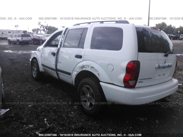 1D4HB48N46F135513 - 2006 DODGE DURANGO SLT WHITE photo 3