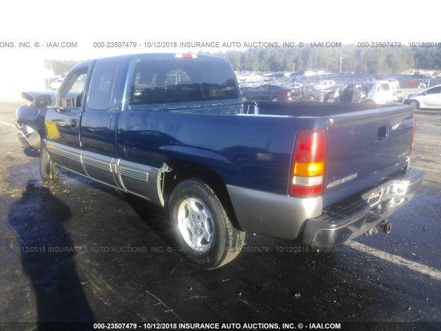 2GCEC19T2Y1295036 - 2000 CHEVROLET SILVERADO C1500 BLUE photo 3