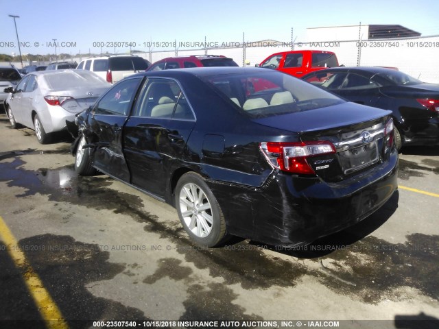 4T1BD1FK5DU072639 - 2013 TOYOTA CAMRY HYBRID/LE/XLE Dark Blue photo 3