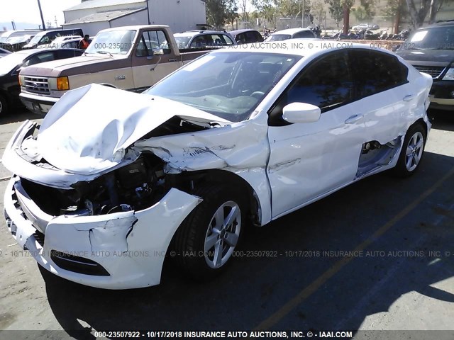 1C3CDFBB5GD767272 - 2016 DODGE DART SXT WHITE photo 2