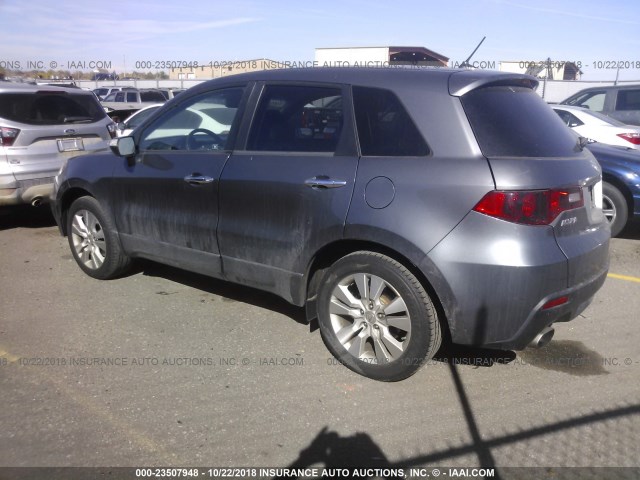 5J8TB1H2XBA000931 - 2011 ACURA RDX GRAY photo 3