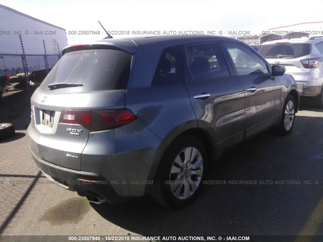 5J8TB1H2XBA000931 - 2011 ACURA RDX GRAY photo 4