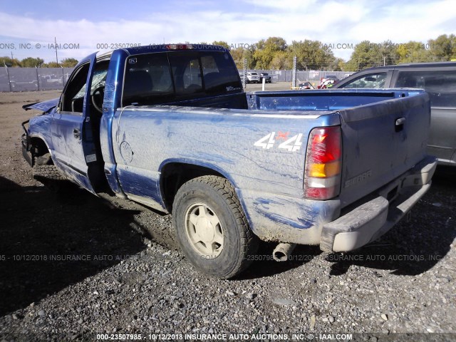 1GTEK14T73Z316442 - 2003 GMC NEW SIERRA K1500 BLUE photo 3