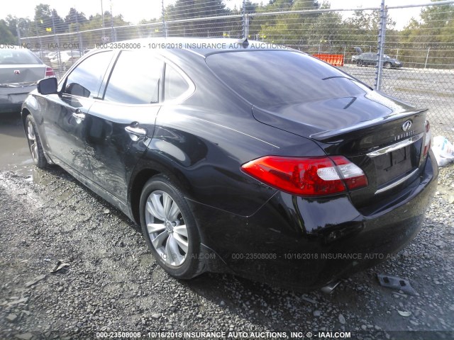 JN1AY1AP5BM520532 - 2011 INFINITI M56 BLACK photo 3