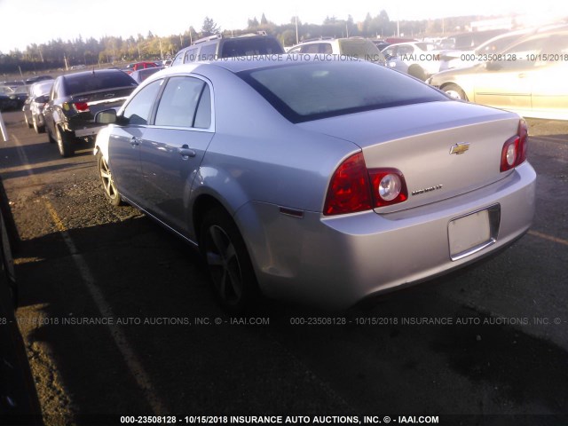 1G1ZC5E13BF135172 - 2011 CHEVROLET MALIBU 1LT SILVER photo 3