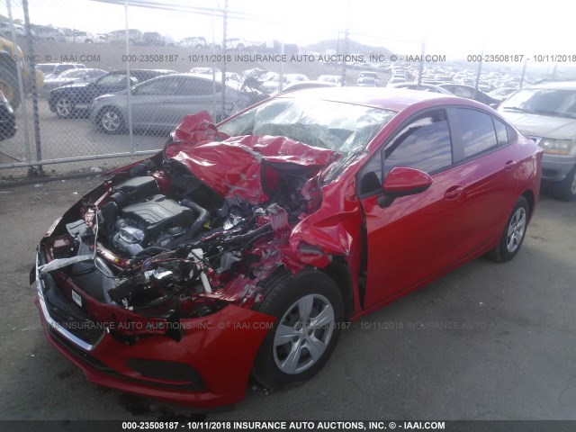 1G1BC5SM6J7148118 - 2018 CHEVROLET CRUZE LS RED photo 2