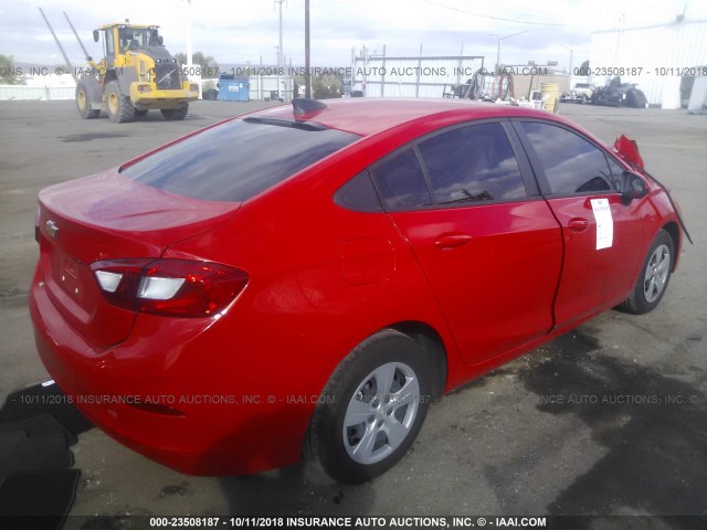 1G1BC5SM6J7148118 - 2018 CHEVROLET CRUZE LS RED photo 4