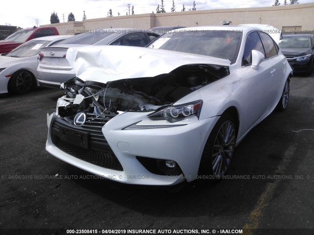 JTHBF1D27F5062109 - 2015 LEXUS IS 250 WHITE photo 2