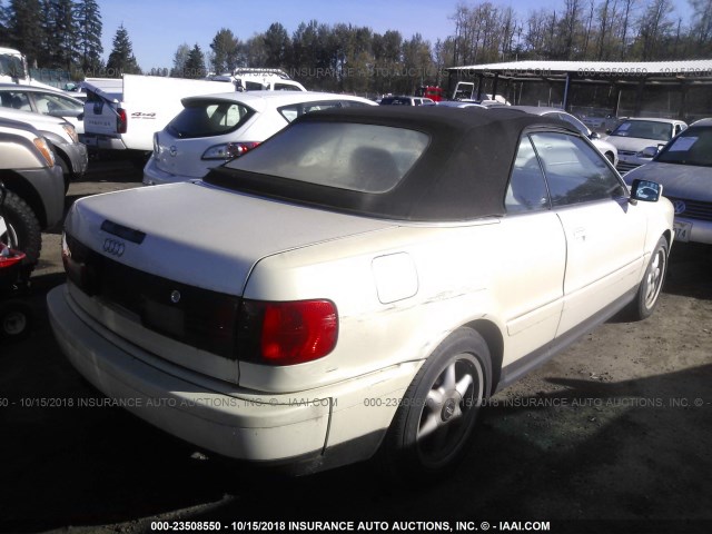 WAUAA88G9WN004381 - 1998 AUDI CABRIOLET WHITE photo 4