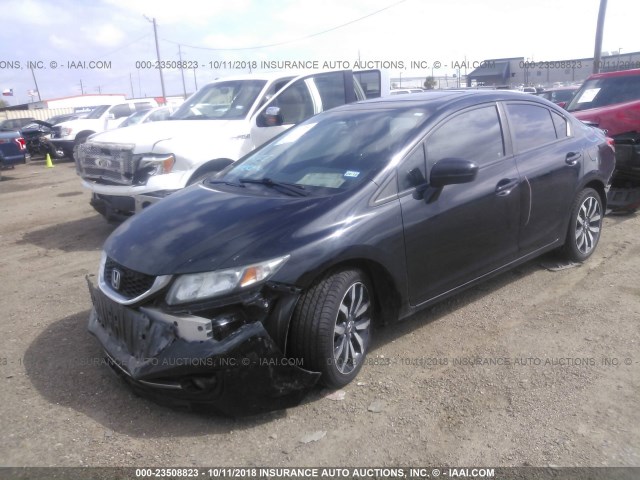 2HGFB2F9XFH525076 - 2015 HONDA CIVIC EXL BLACK photo 2