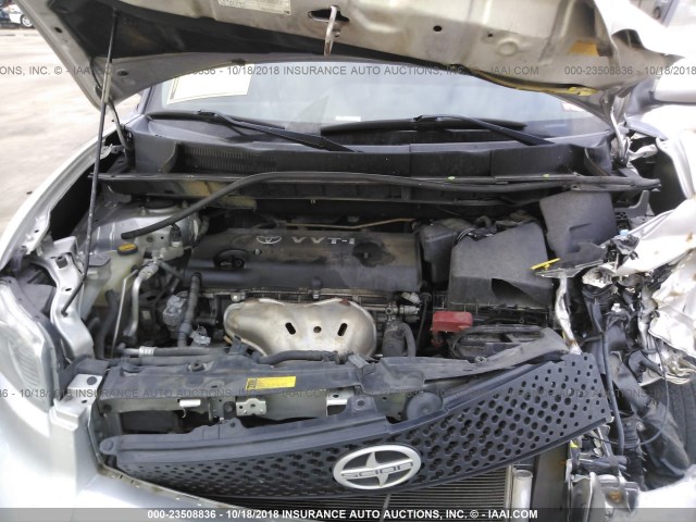 JTLKE50E081025378 - 2008 TOYOTA SCION XB Күміс фото 10