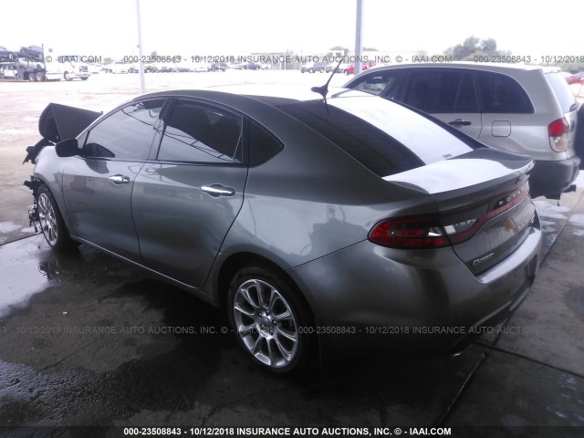 1C3CDFCH2DD202363 - 2013 DODGE DART LIMITED/R/T GRAY photo 3