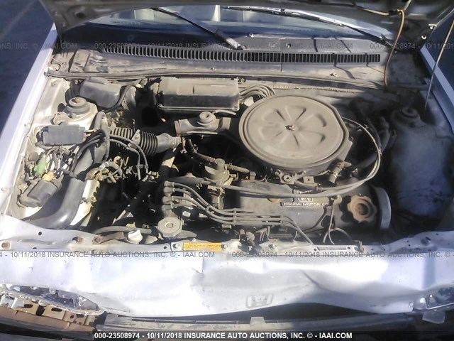 JHMAG4313GS006948 - 1986 HONDA CIVIC CVCC 1300 SILVER photo 10