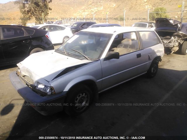 JHMAG4313GS006948 - 1986 HONDA CIVIC CVCC 1300 SILVER photo 2