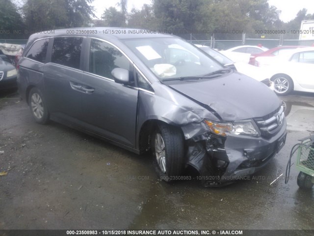 5FNRL5H61EB095956 - 2014 HONDA ODYSSEY EXL GRAY photo 1