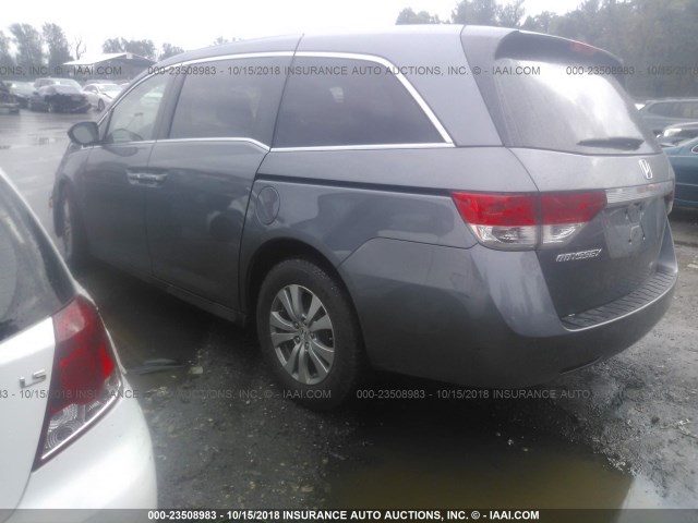 5FNRL5H61EB095956 - 2014 HONDA ODYSSEY EXL GRAY photo 3