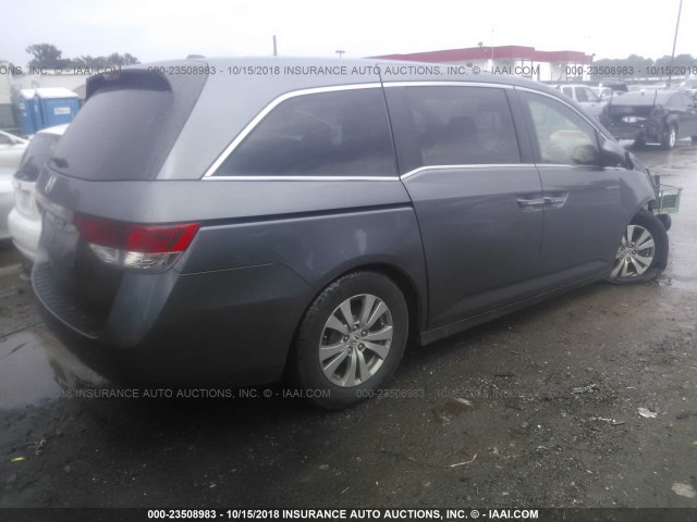 5FNRL5H61EB095956 - 2014 HONDA ODYSSEY EXL GRAY photo 4