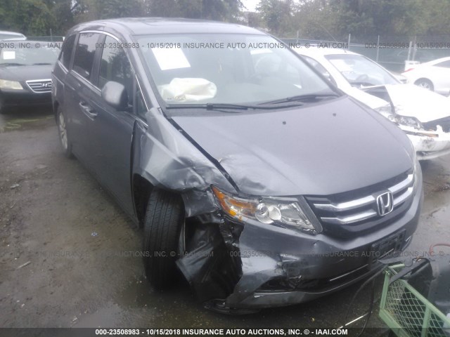 5FNRL5H61EB095956 - 2014 HONDA ODYSSEY EXL GRAY photo 6