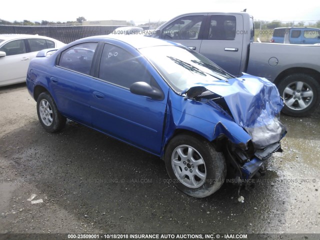 1B3ES56C65D144216 - 2005 DODGE NEON SXT BLUE photo 1