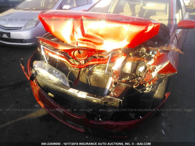 4T1BF3EK8BU743645 - 2011 TOYOTA CAMRY SE/LE/XLE 红色 照片 6