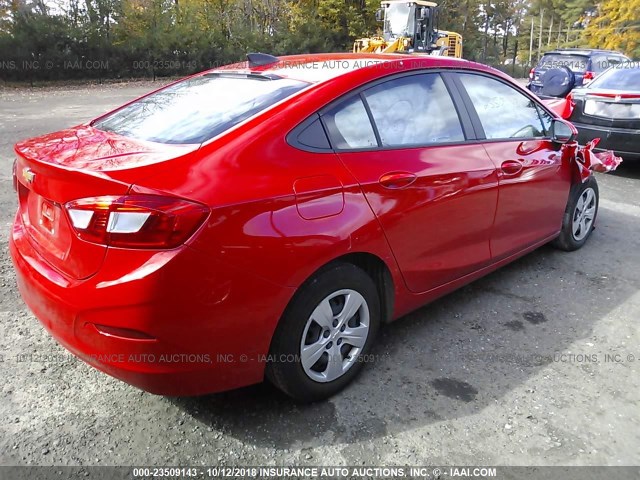 1G1BC5SM9H7113664 - 2017 CHEVROLET CRUZE LS RED photo 4
