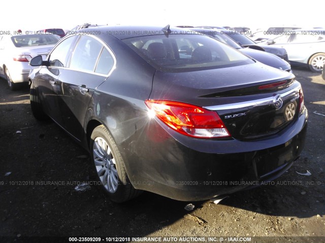 2G4GT5GV1D9124032 - 2013 BUICK REGAL PREMIUM BLACK photo 3